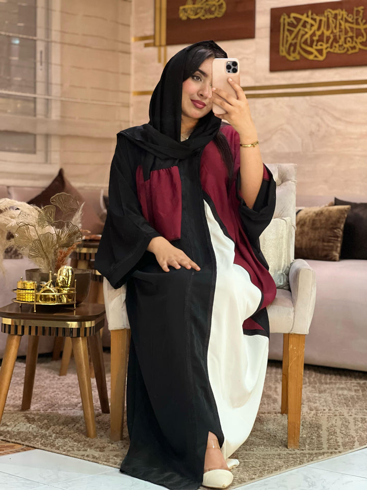 ABAYA PAPILLON avec CHALE