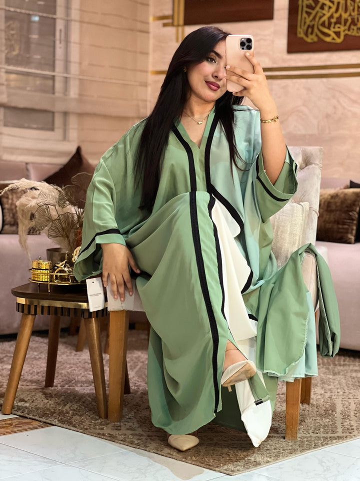 ABAYA PAPILLON avec CHALE